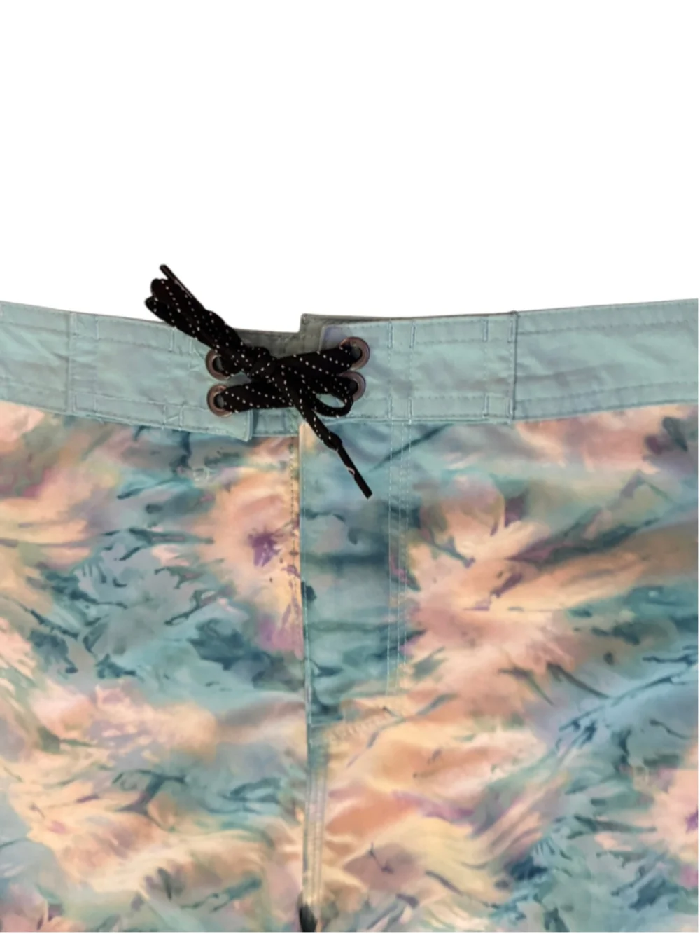 Quiksilver Board Shorts Size M Blue White Tie Dye Swim, waist 32, 20